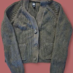 GAP Women's Gray Ribbed Sweater